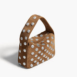 Khaite - Small Elena Bag in Mud Suede with Studs