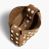 Khaite - Small Elena Bag in Mud Suede with Studs