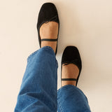 DÔEN - ELENI MARY JANE -- BLACK SUEDE