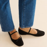 DÔEN - ELENI MARY JANE -- BLACK SUEDE