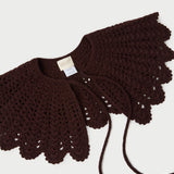 Loeffler Randall - Elio Brown Wool Crochet Collar
