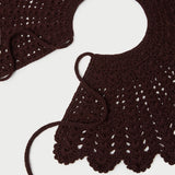Loeffler Randall - Elio Brown Wool Crochet Collar