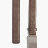 Khaite - Elio Belt in Elephant Pebbled Leather with Silver