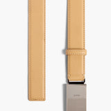 Khaite - Elio Belt in Wheat Pebbled Leather with Silver