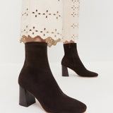 Loeffler Randall - Elise Brown Suede Stretch Bootie
