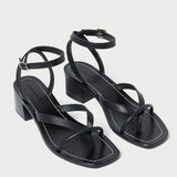Loeffler Randall - Eloise Black Leather Heeled Sandal