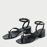 Loeffler Randall - Eloise Black Leather Heeled Sandal