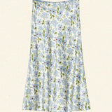 DÔEN - ELOWENA SKIRT -- IVORY STRAWBERRY MOON FLORAL