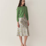 DÔEN - ELOWENA SKIRT -- IVORY STRAWBERRY MOON FLORAL