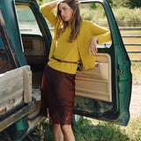 DÔEN - ELOWETTE SKIRT -- CAFE BRUN