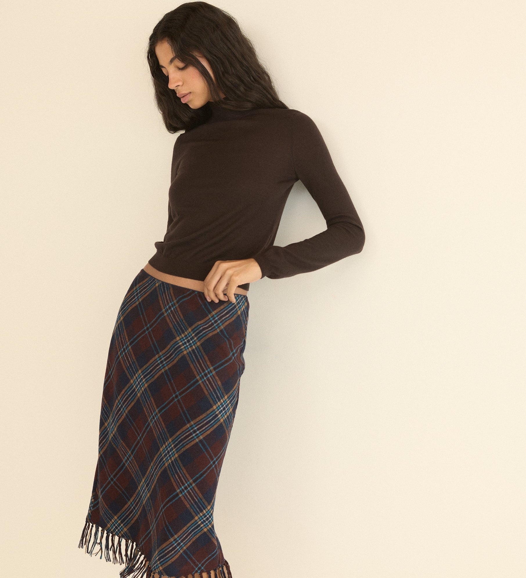 DOEN - ELOWETTE KNOTTED FRINGE SKIRT