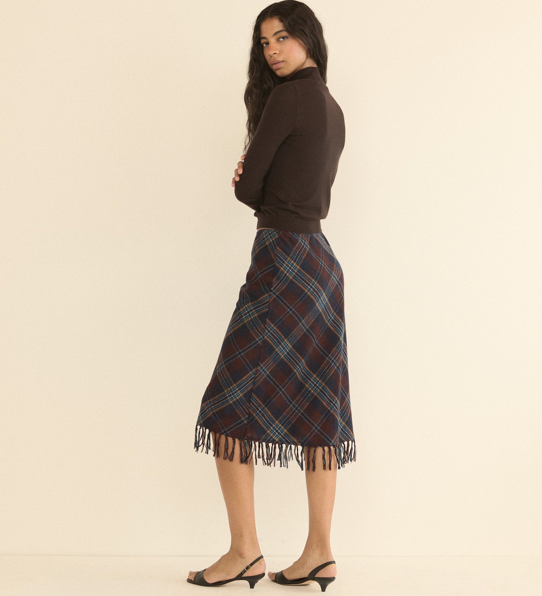 DOEN - ELOWETTE KNOTTED FRINGE SKIRT
