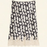 DÔEN - ELOWETTE SKIRT -- NOIR FLEURS D'ANEMONE