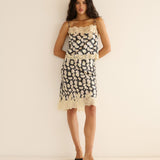 DÔEN - ELOWETTE SKIRT -- NOIR FLEURS D'ANEMONE