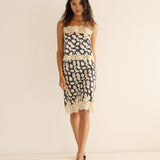 DÔEN - ELOWETTE SKIRT -- NOIR FLEURS D'ANEMONE