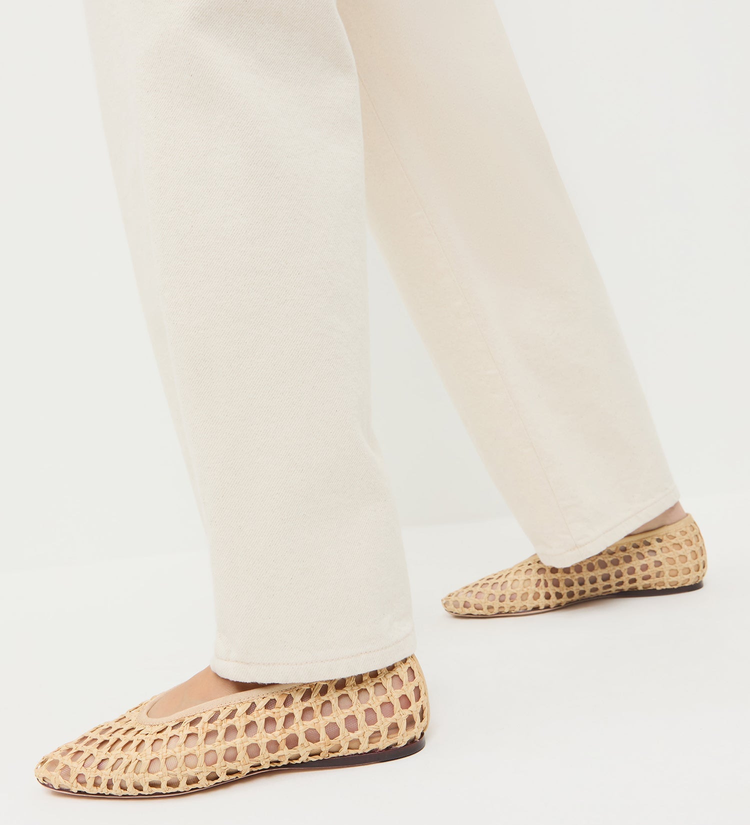 Loeffler Randall - Emery Natural Crochet Ballet Flat