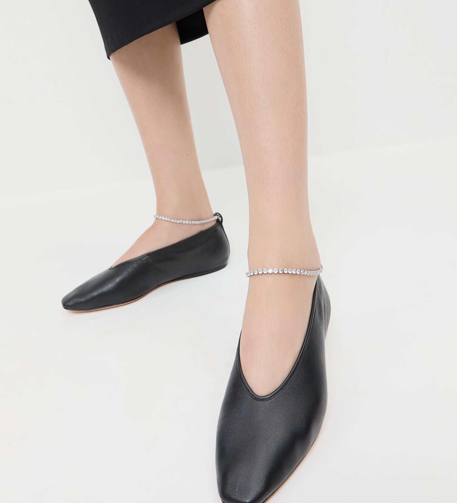 Loeffler Randall - Emery Black/Crystal Ballet Flat