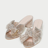 Loeffler Randall - Emilia Champagne Pleated Bow Heel