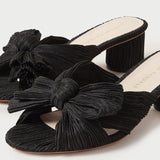 Loeffler Randall - Emilia Black Pleated Bow Heel