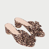 Loeffler Randall - Emilia Leopard Pleated Bow Sandal