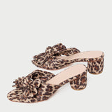 Loeffler Randall - Emilia Leopard Pleated Bow Sandal
