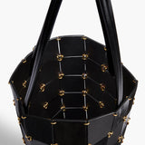 Khaite - Small Emma Tote in Black Haircalf Multi Leather
