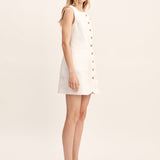 Posse - EMMA BUTTON DOWN DRESS - IVORY