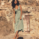 DÔEN - EMMARETTA DRESS -- PERIDOT TEA FLORAL