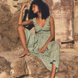 DÔEN - EMMARETTA DRESS -- PERIDOT TEA FLORAL