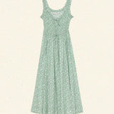DÔEN - EMMARETTA DRESS -- PERIDOT TEA FLORAL