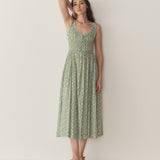 DÔEN - EMMARETTA DRESS -- PERIDOT TEA FLORAL