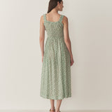 DÔEN - EMMARETTA DRESS -- PERIDOT TEA FLORAL