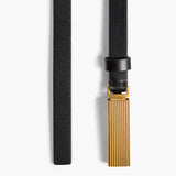 Khaite - Empire Belt in Black Leather with Gold