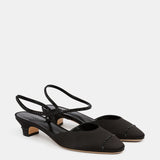 Le Monde Beryl - Erika Pump / Black Satin Crystal
