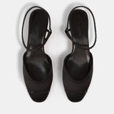 Le Monde Beryl - Erika Pump / Black Satin Crystal