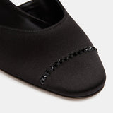 Le Monde Beryl - Erika Pump / Black Satin Crystal