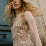 DÔEN - ESMINA DRESS -- METALLIC GOLD