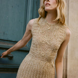 DÔEN - ESMINA DRESS -- METALLIC GOLD