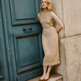 DÔEN - ESMINA DRESS -- METALLIC GOLD