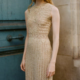 DÔEN - ESMINA DRESS -- METALLIC GOLD