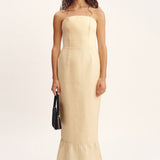 Posse - ESSIE STRAPLESS DRESS - DUSTY CITRON