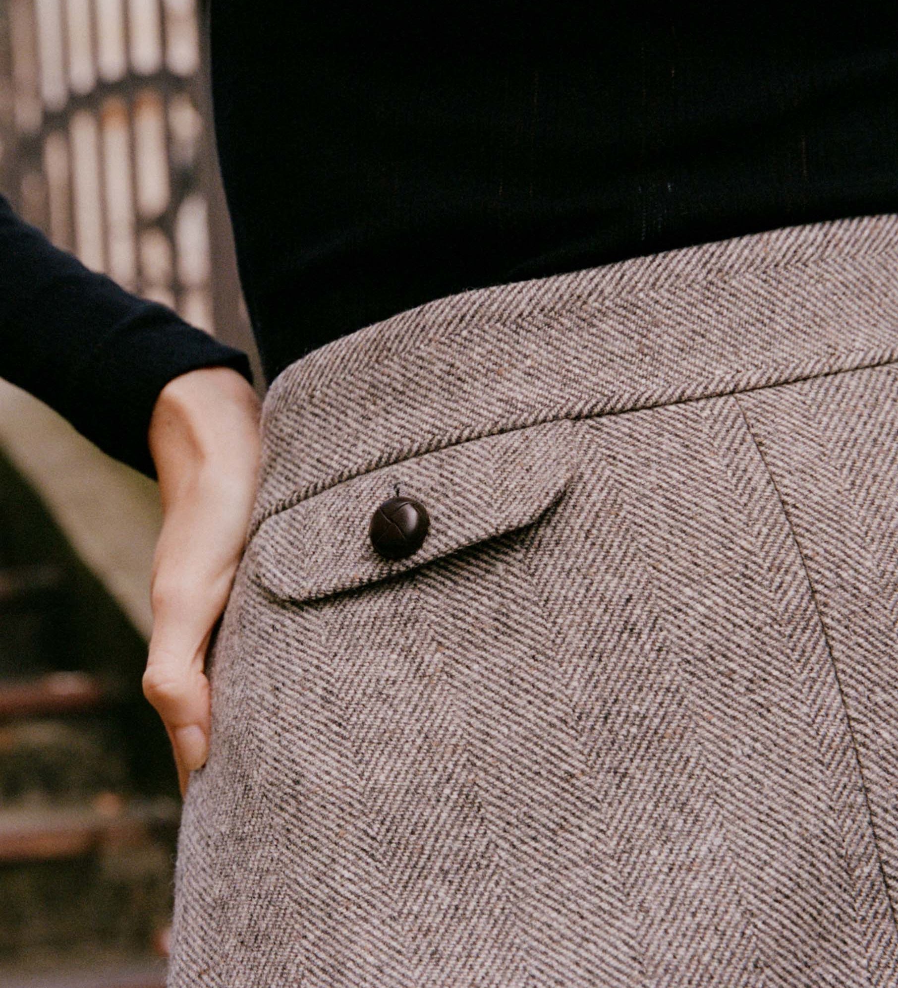 DÔEN - EUGENIA SKIRT -- CASTLE GREY