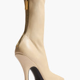 Khaite - Eva Mid Calf Boot in Sand Nappa Leather