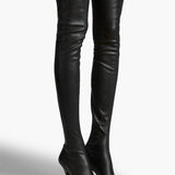 Khaite - Eva Over - the - Knee Boot in Black Nappa Leather