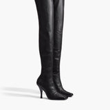 Khaite - Eva Over-the-Knee Boot in Black Nappa Leather
