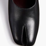 Khaite - Eva Peep Toe Pump in Black Leather