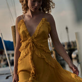 DÔEN - EVELINA DRESS -- GOLDEN ACACIA