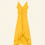 DÔEN - EVELINA DRESS -- GOLDEN ACACIA