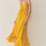 DÔEN - EVELINA DRESS -- GOLDEN ACACIA