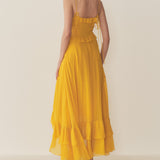 DÔEN - EVELINA DRESS -- GOLDEN ACACIA